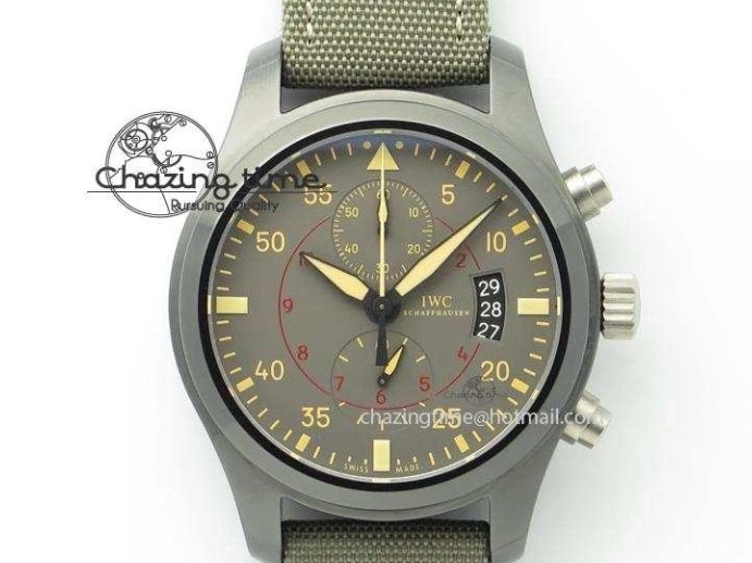 MIROTIME 0506 SunProtective Pilot Top Gun Miramar IWC388002 V6 1:1 Best Edition Ceramic Case On Nylon Strap A 7325
